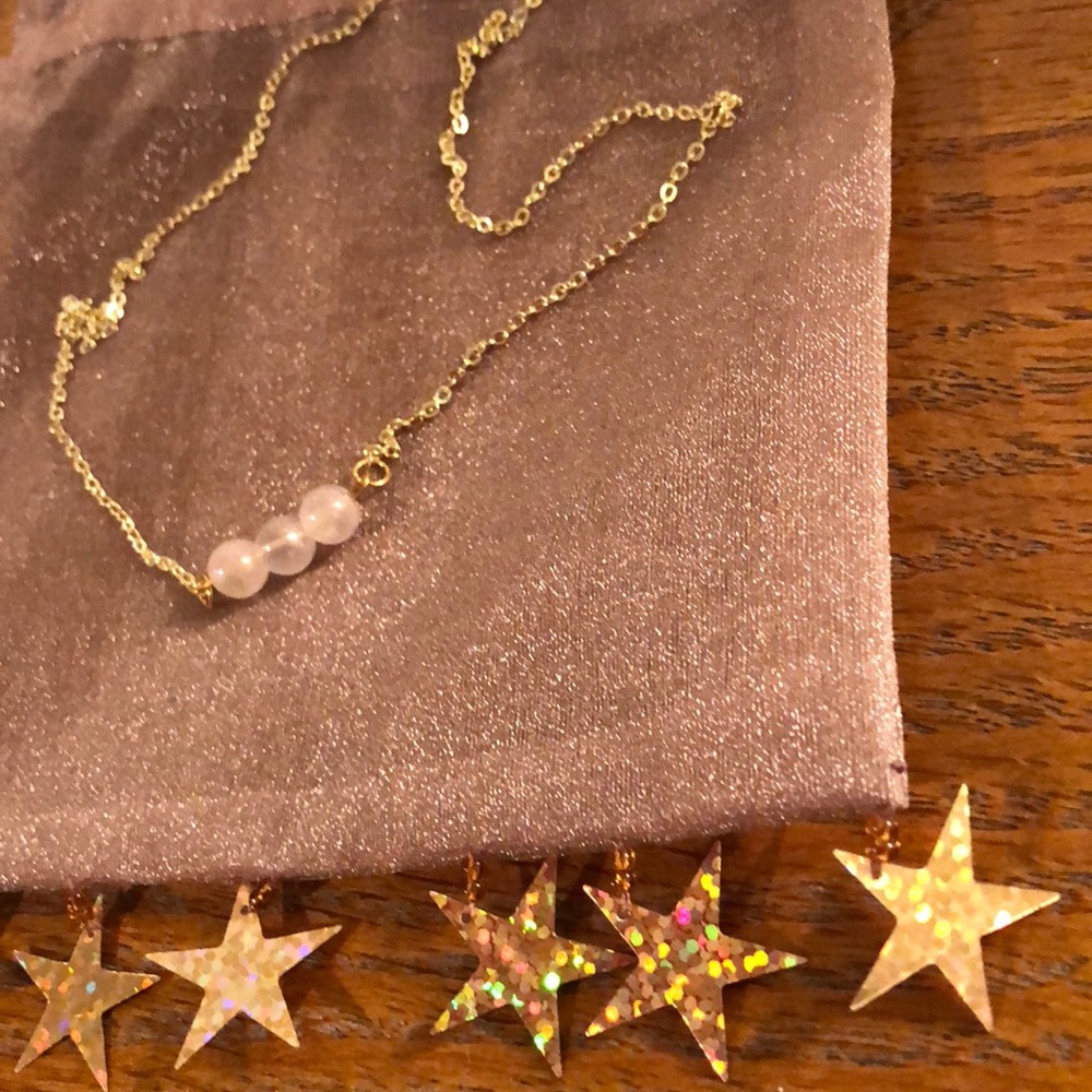  Aura Quartz 14K Gold Necklace - Picture 3 of 5